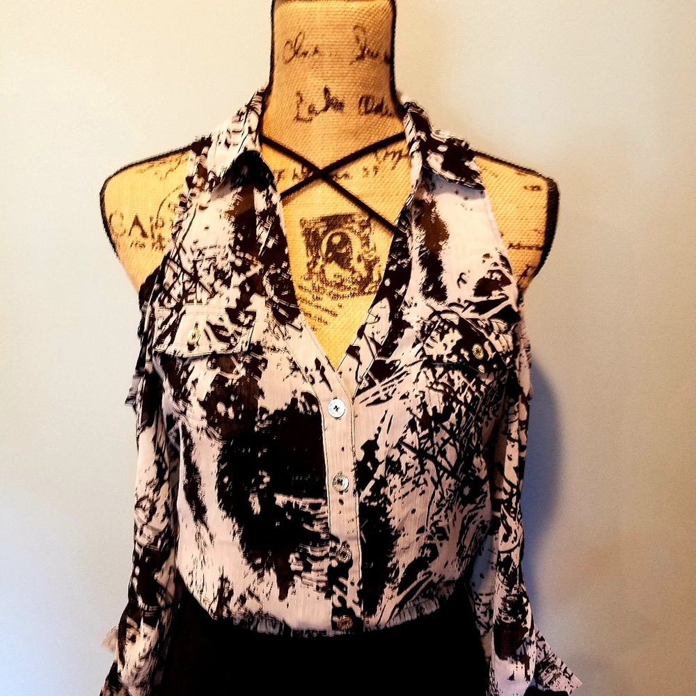Guess size small cold shoulder top